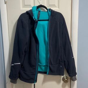 Mondette zip up jacket size large thumb holes reflective on arms